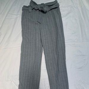 Express Tie-waist pinstripe pants